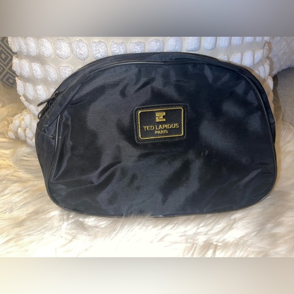 Ted Lapidus, Paris, Makeup Case Black Gold Label 80s - Picture 3 of 9